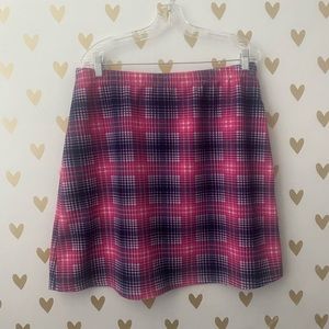 Shein plus size plaid skirt